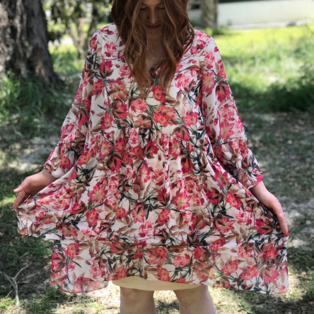Gianni Bini Floral Peasant Dress